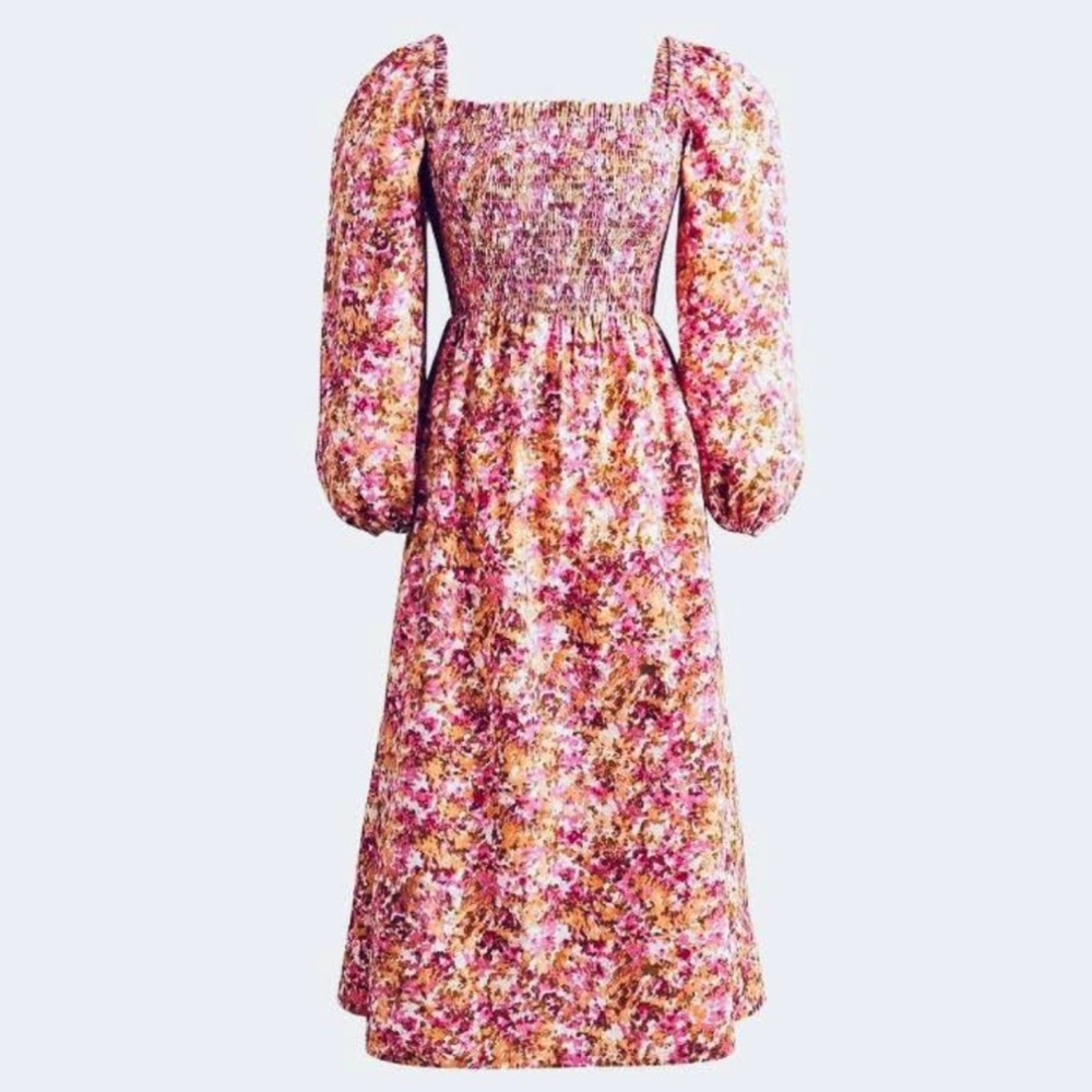 J Crew Smocked floral dress